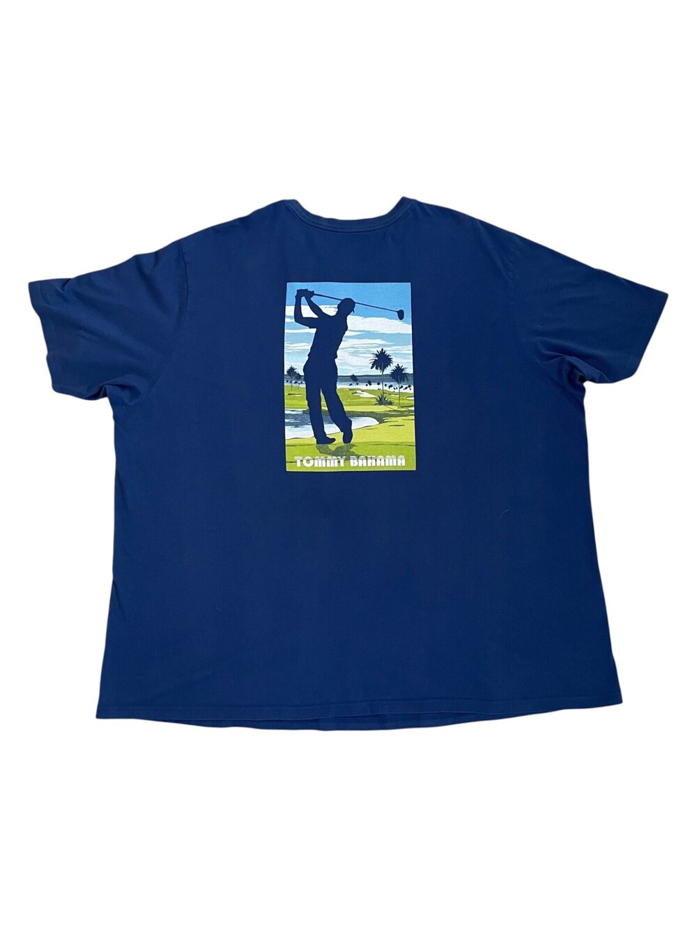 Tommy Bahama 3XL Blue Golf Graphic T Shirt Marlin Logo CLEAN